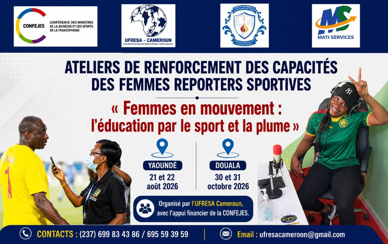 Affiche des ateliers « Femmes en mouvement : l’éducation par le sport et la plume »